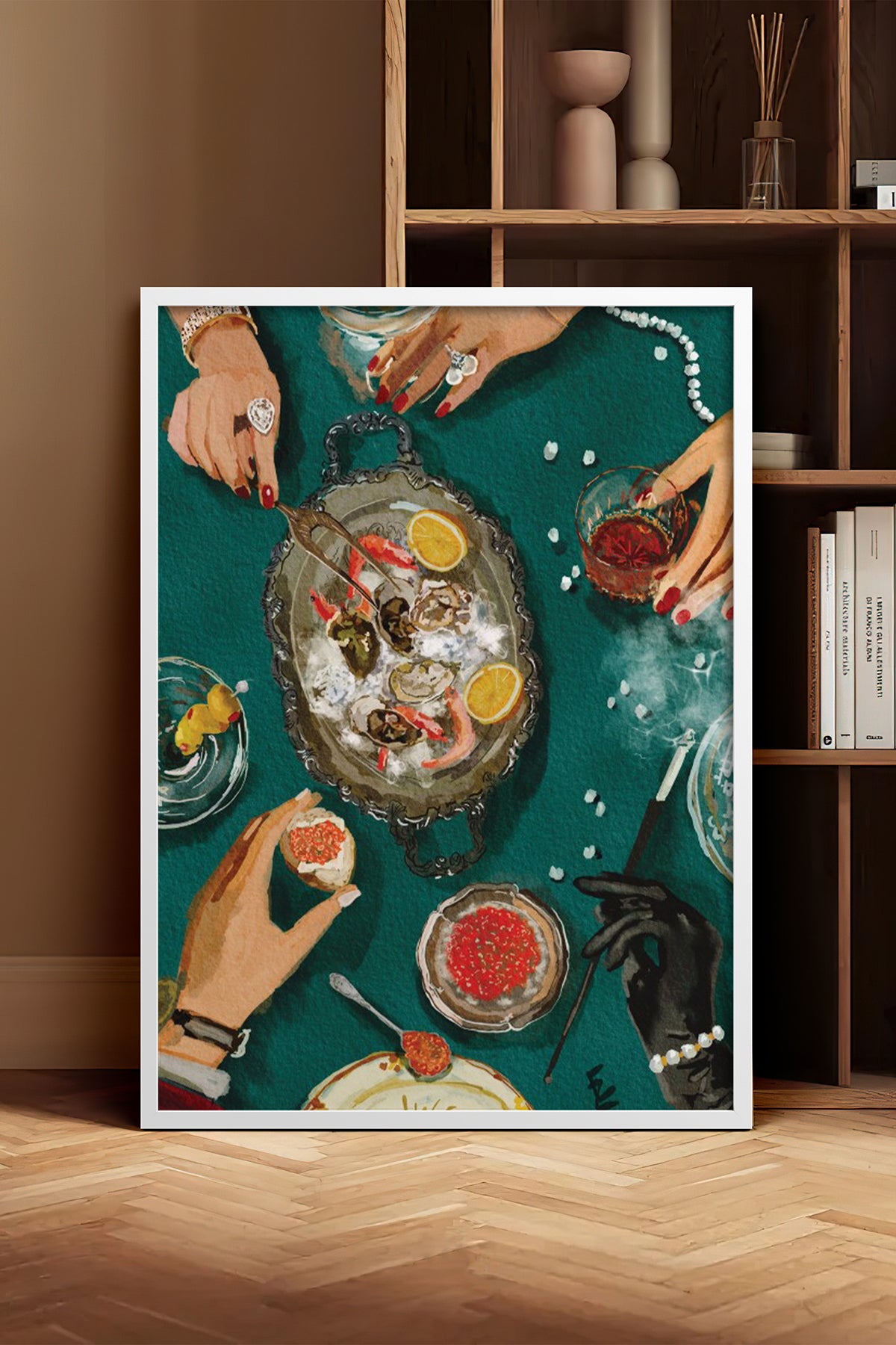 HOMEPACK Ahşap Çerçeveli Tablo Çerçeveli Poster Sanatsal Modern Duvar Dekoru BEK-8263