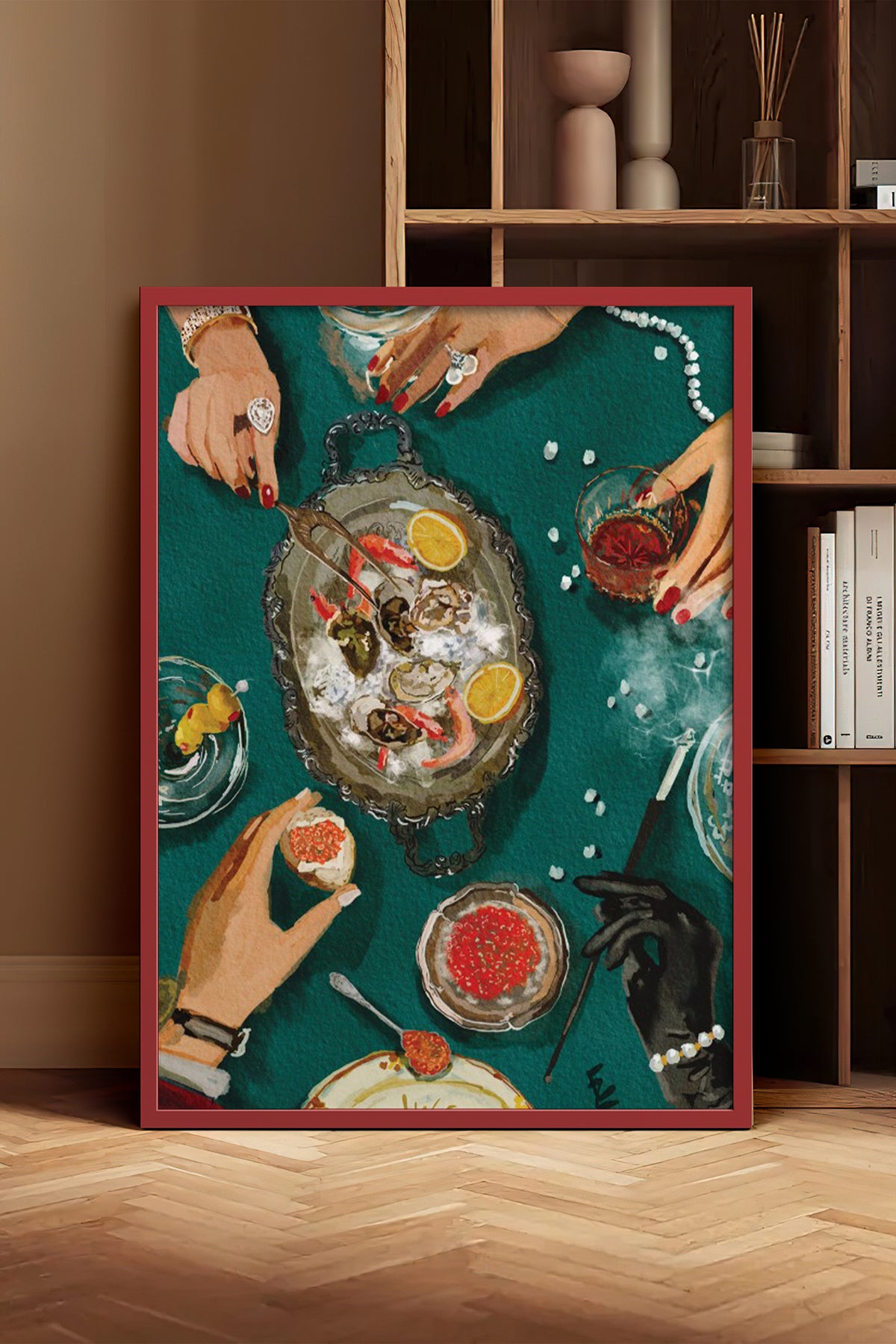 HOMEPACK Ahşap Çerçeveli Tablo Çerçeveli Poster Sanatsal Modern Duvar Dekoru BEK-8263