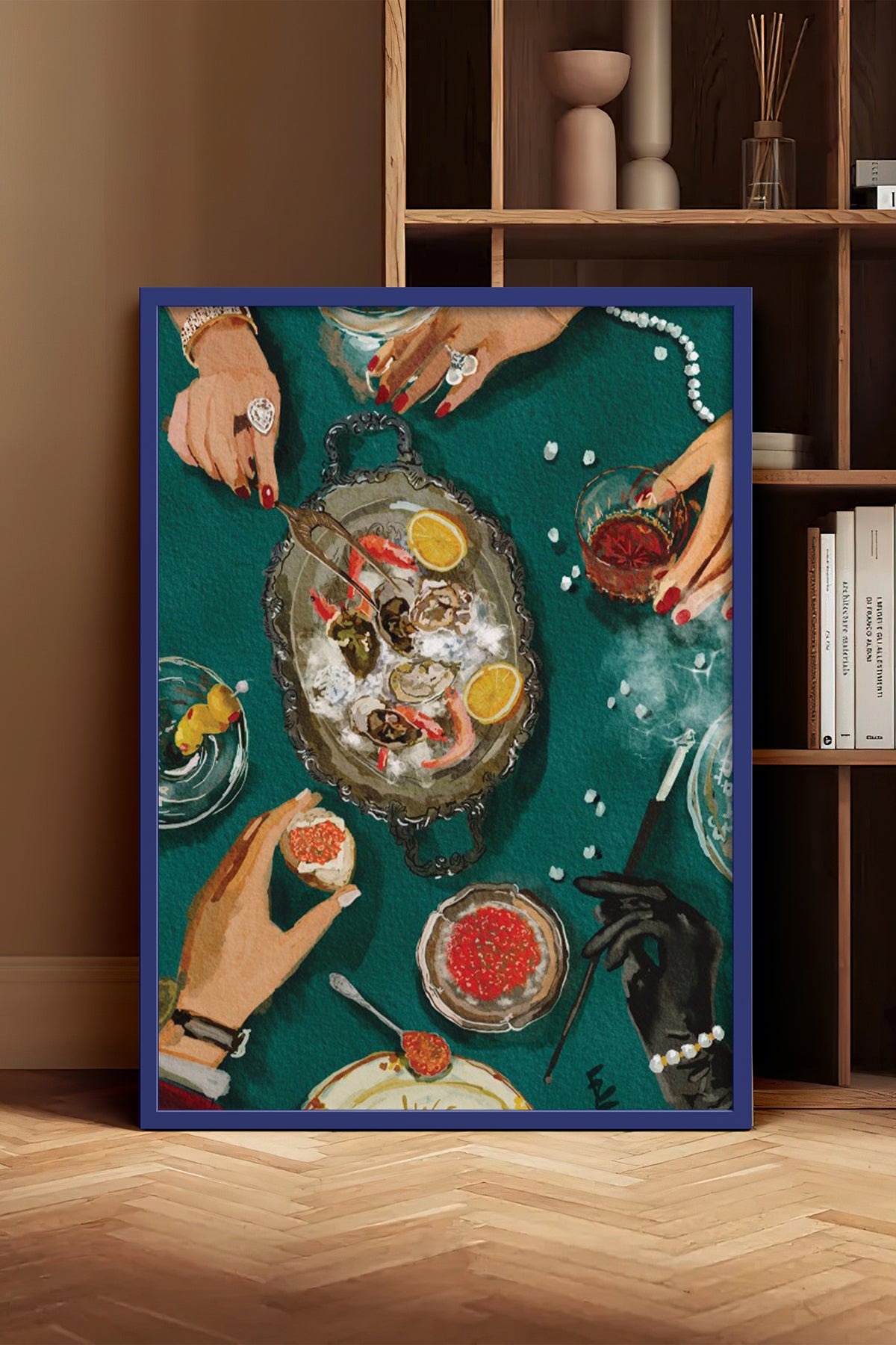 HOMEPACK Ahşap Çerçeveli Tablo Çerçeveli Poster Sanatsal Modern Duvar Dekoru BEK-8263