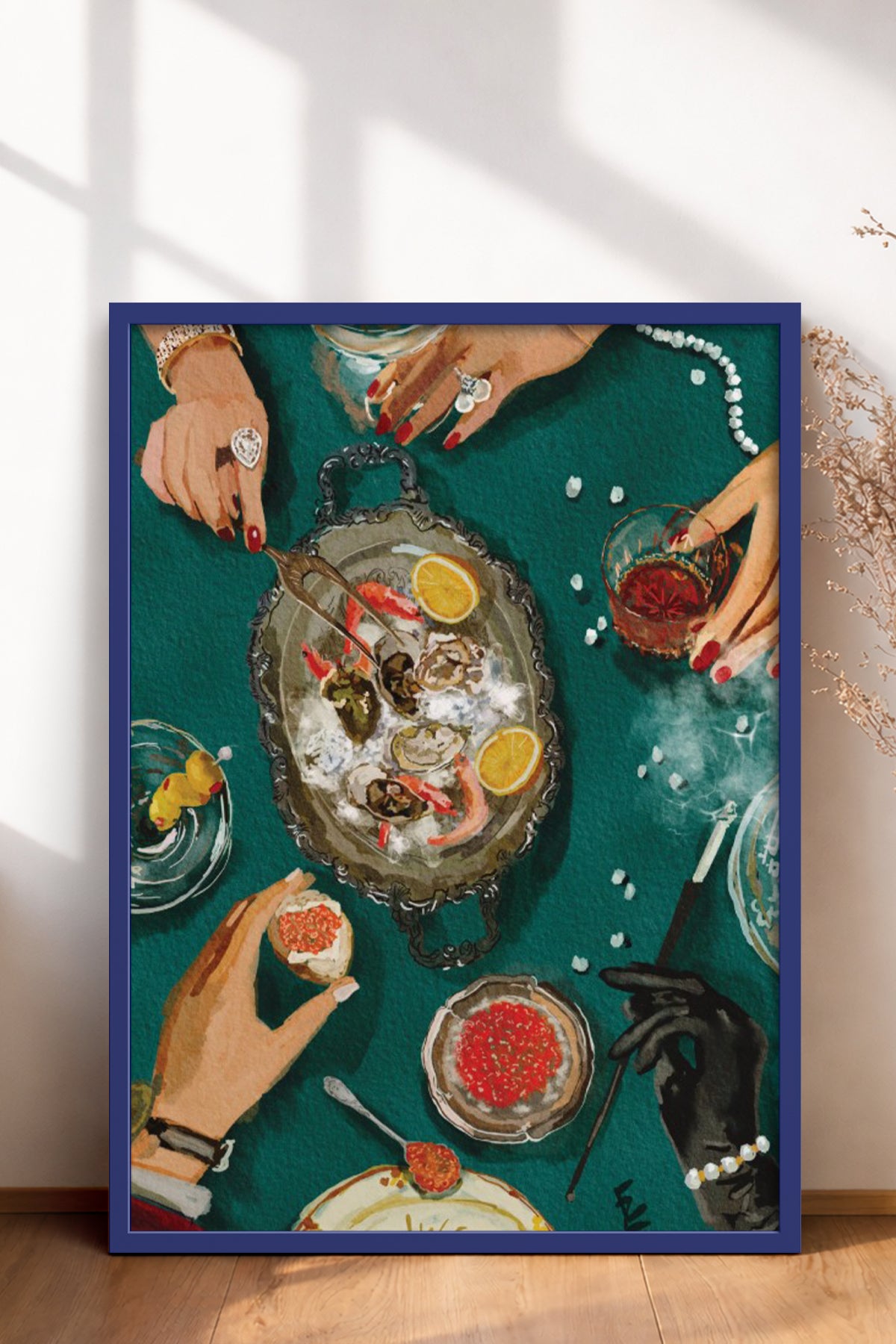 HOMEPACK Ahşap Çerçeveli Tablo Çerçeveli Poster Sanatsal Modern Duvar Dekoru BEK-8263