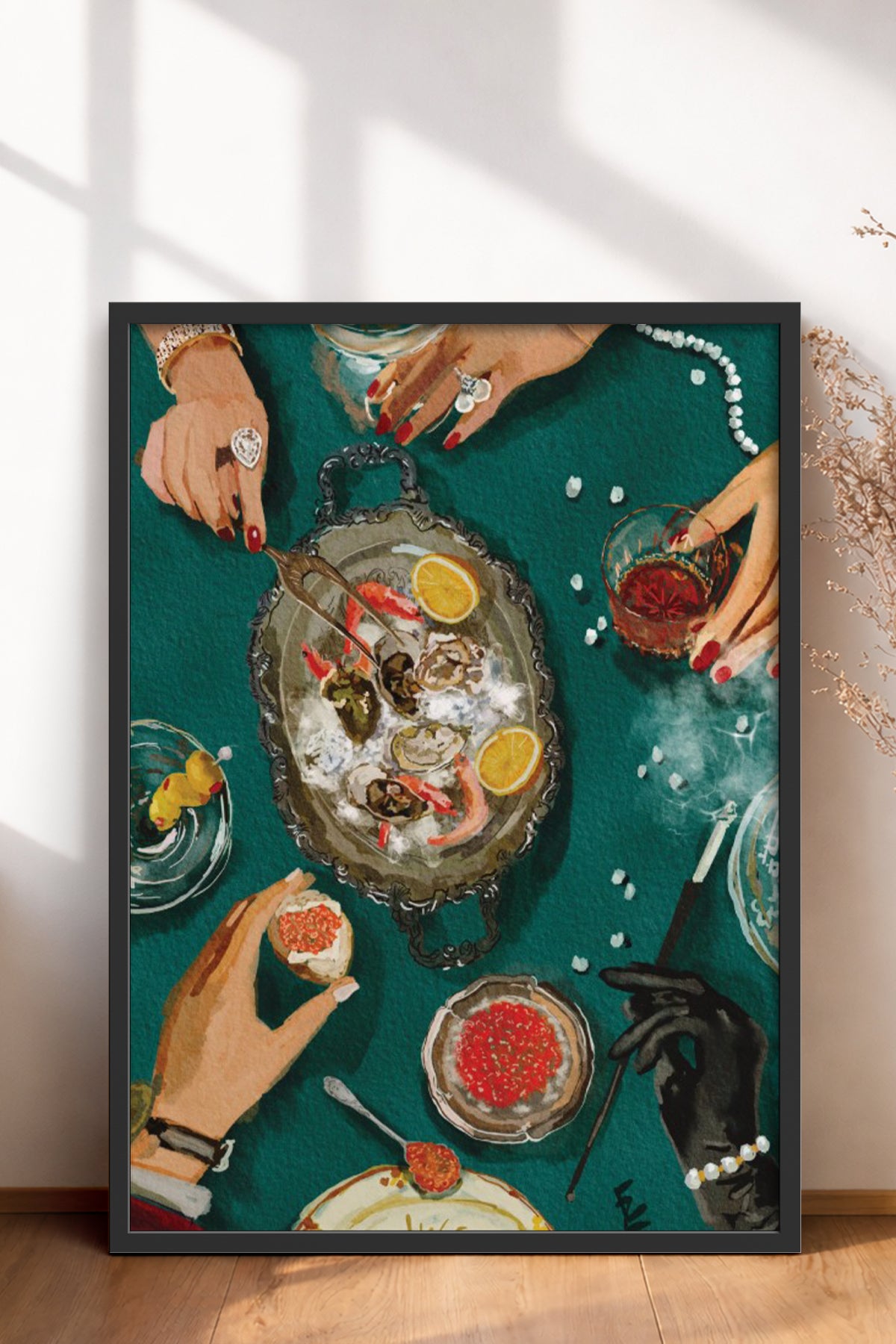 HOMEPACK Ahşap Çerçeveli Tablo Çerçeveli Poster Sanatsal Modern Duvar Dekoru BEK-8263
