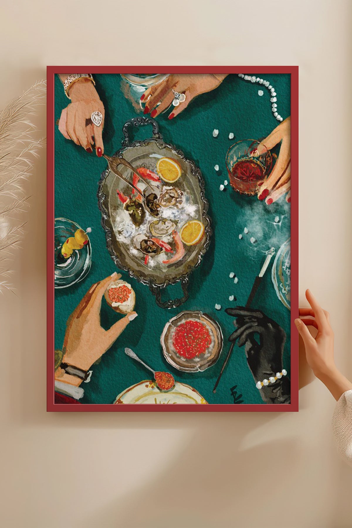 HOMEPACK Ahşap Çerçeveli Tablo Çerçeveli Poster Sanatsal Modern Duvar Dekoru BEK-8263