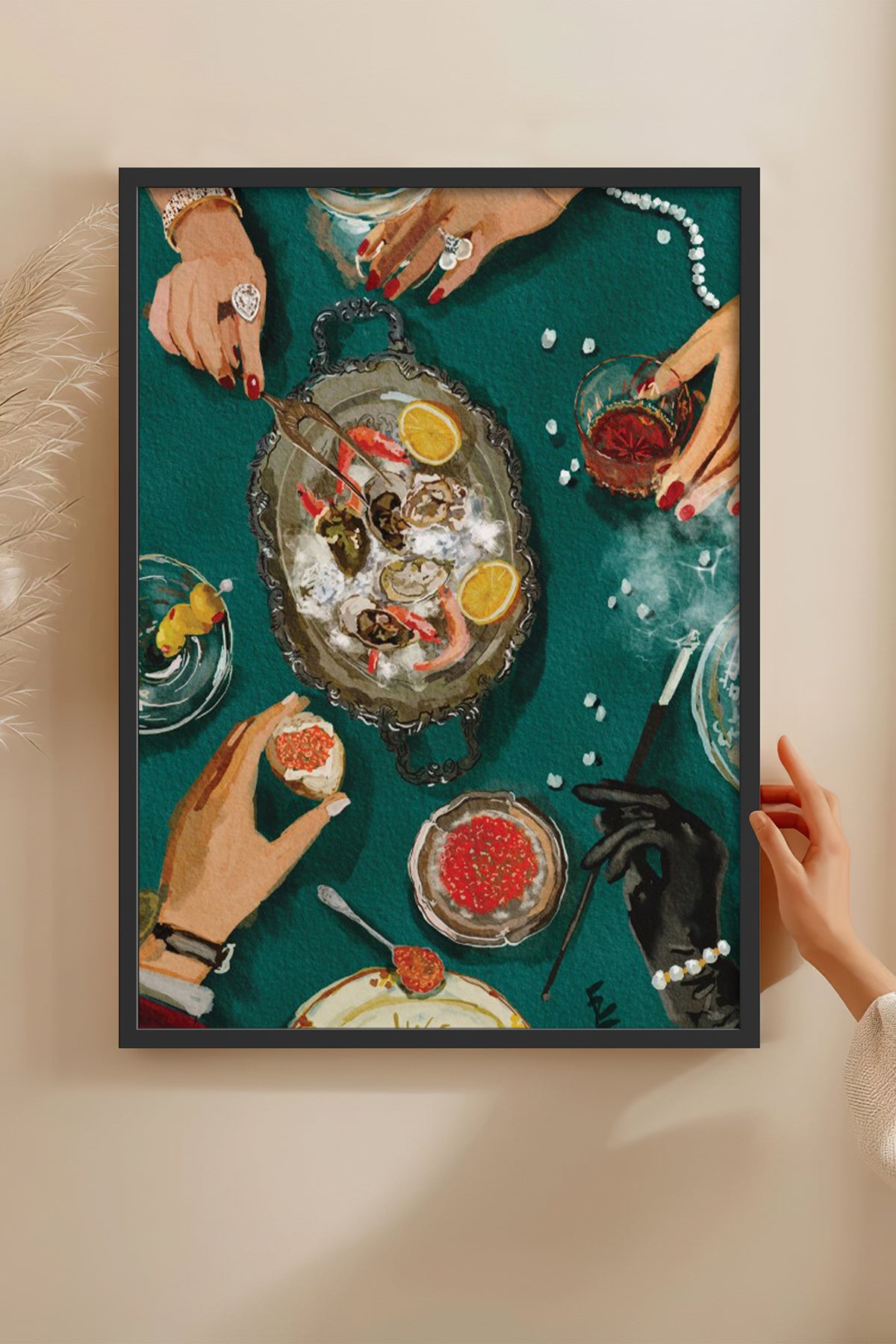HOMEPACK Ahşap Çerçeveli Tablo Çerçeveli Poster Sanatsal Modern Duvar Dekoru BEK-8263