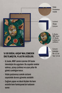 HOMEPACK Ahşap Çerçeveli Tablo Çerçeveli Poster Sanatsal Modern Duvar Dekoru BEK-8263