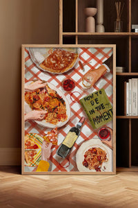 HOMEPACK Ahşap Çerçeveli Tablo Çerçeveli Poster Sanatsal Modern Duvar Dekoru BEK-8264
