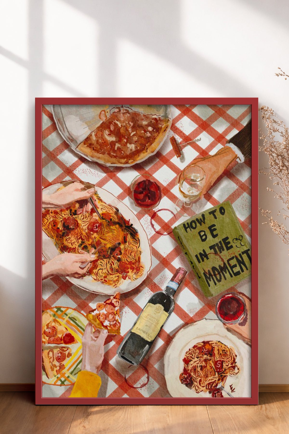 HOMEPACK Ahşap Çerçeveli Tablo Çerçeveli Poster Sanatsal Modern Duvar Dekoru BEK-8264