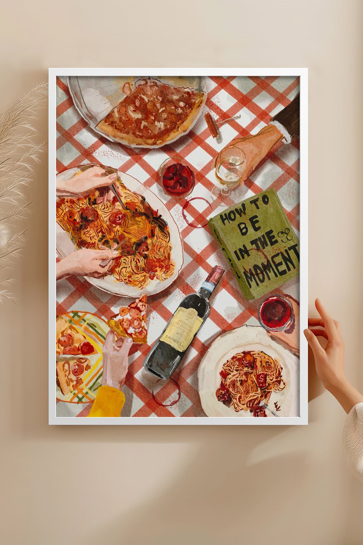 HOMEPACK Ahşap Çerçeveli Tablo Çerçeveli Poster Sanatsal Modern Duvar Dekoru BEK-8264