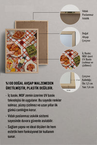 HOMEPACK Ahşap Çerçeveli Tablo Çerçeveli Poster Sanatsal Modern Duvar Dekoru BEK-8264