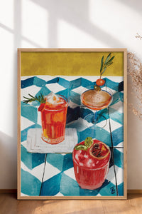 HOMEPACK Ahşap Çerçeveli Tablo Çerçeveli Poster Sanatsal Modern Duvar Dekoru BEK-8265