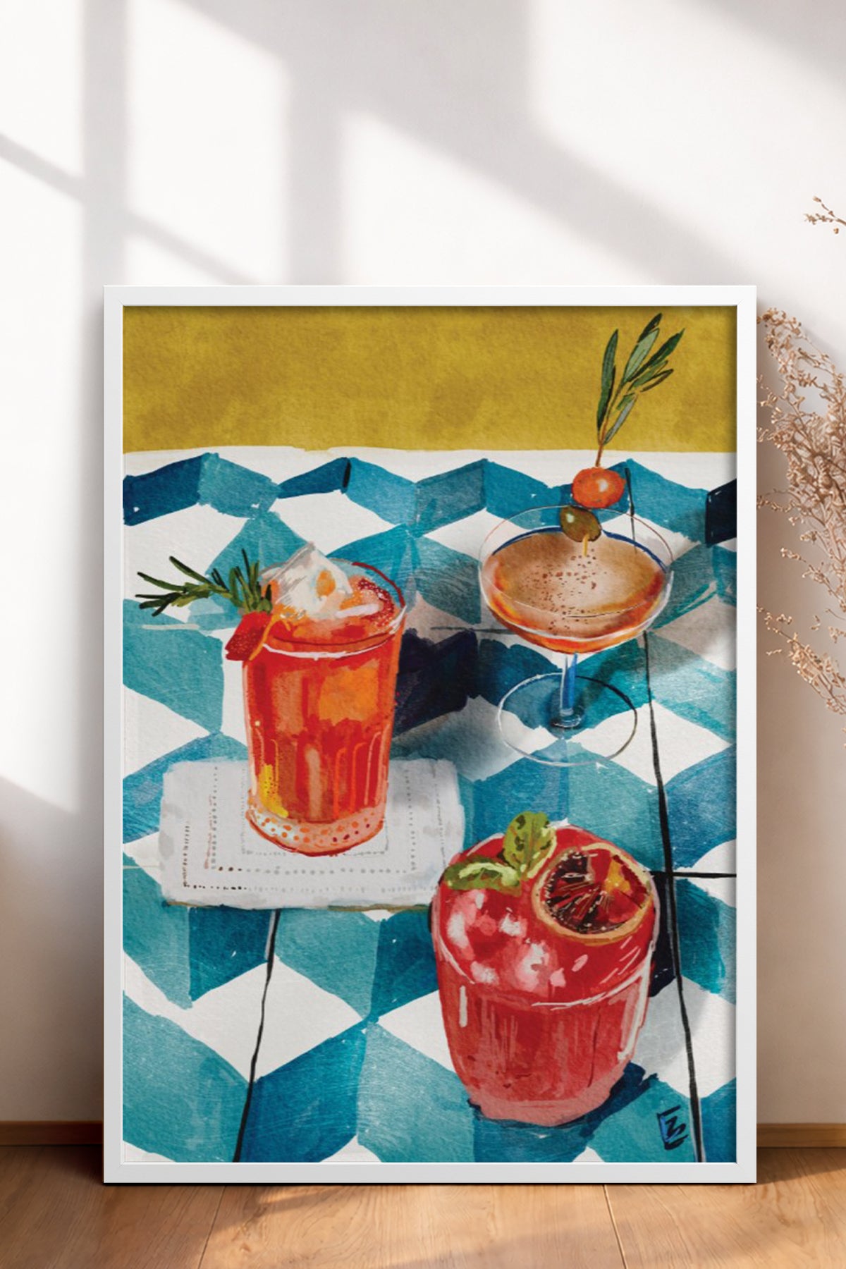 HOMEPACK Ahşap Çerçeveli Tablo Çerçeveli Poster Sanatsal Modern Duvar Dekoru BEK-8265