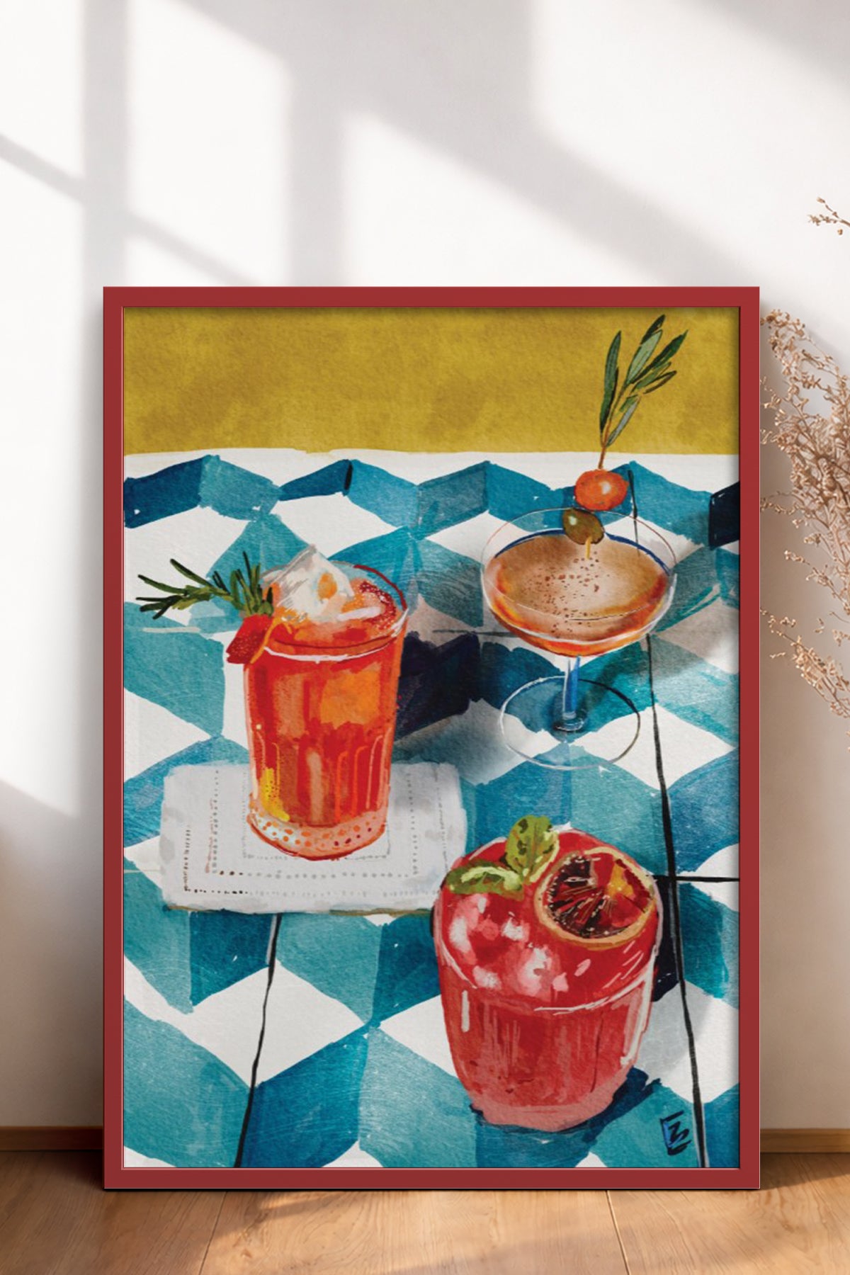 HOMEPACK Ahşap Çerçeveli Tablo Çerçeveli Poster Sanatsal Modern Duvar Dekoru BEK-8265