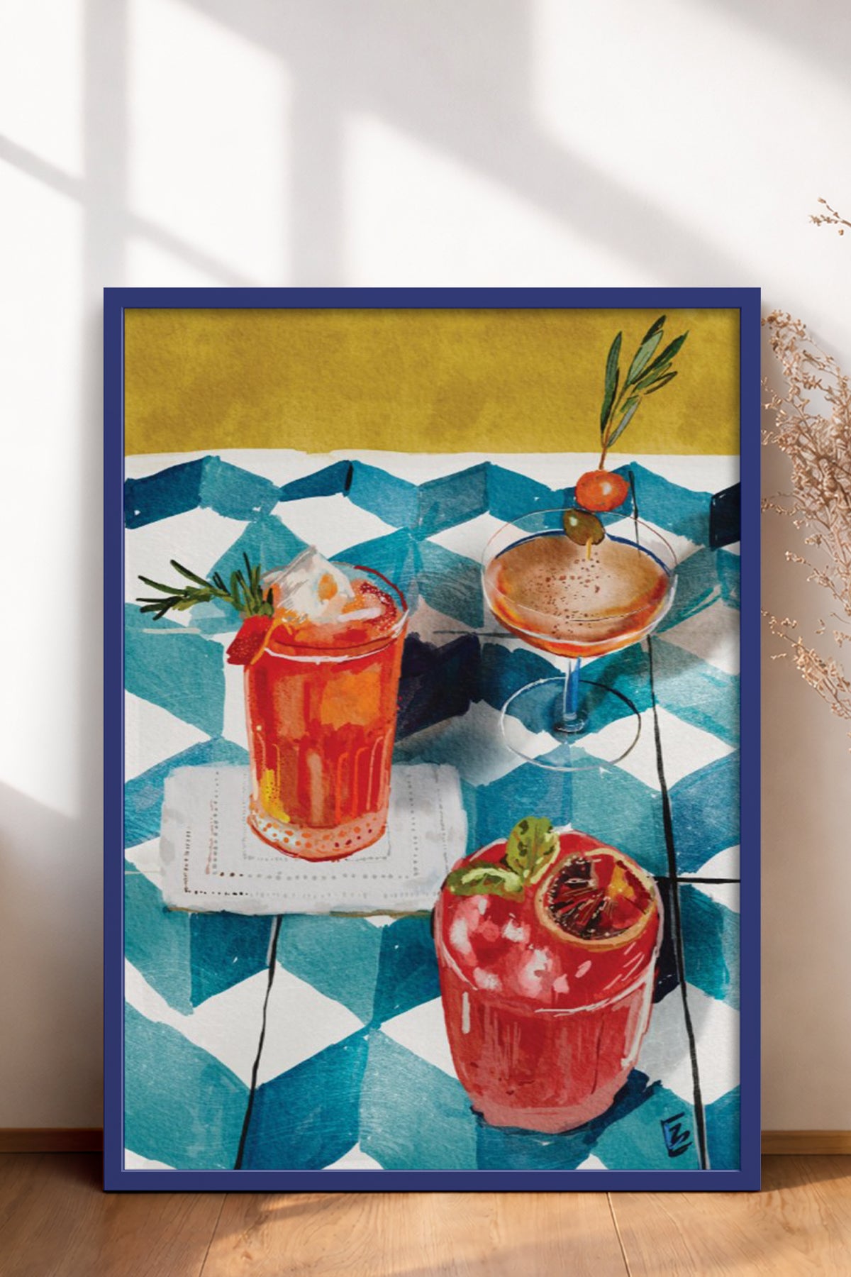 HOMEPACK Ahşap Çerçeveli Tablo Çerçeveli Poster Sanatsal Modern Duvar Dekoru BEK-8265