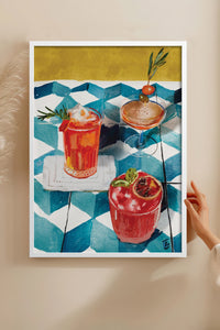 HOMEPACK Ahşap Çerçeveli Tablo Çerçeveli Poster Sanatsal Modern Duvar Dekoru BEK-8265