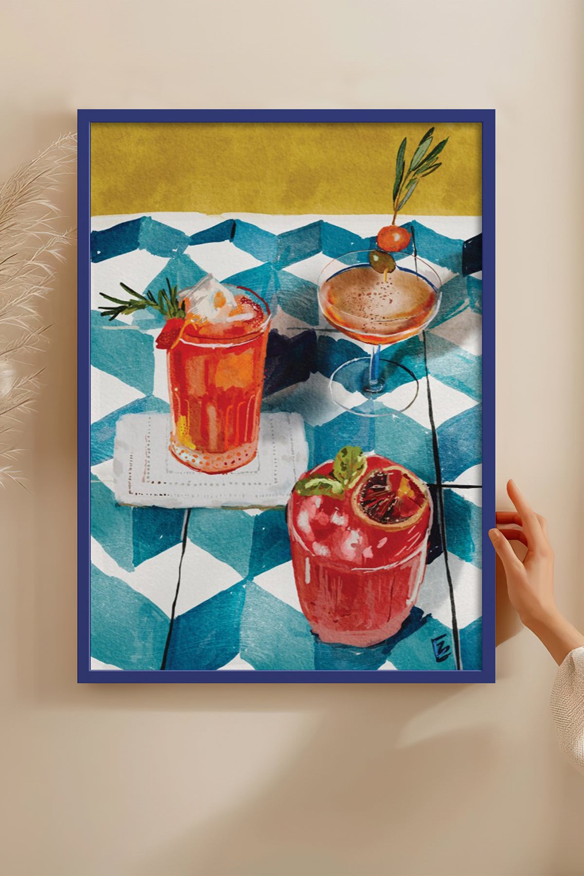 HOMEPACK Ahşap Çerçeveli Tablo Çerçeveli Poster Sanatsal Modern Duvar Dekoru BEK-8265