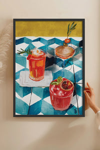 HOMEPACK Ahşap Çerçeveli Tablo Çerçeveli Poster Sanatsal Modern Duvar Dekoru BEK-8265