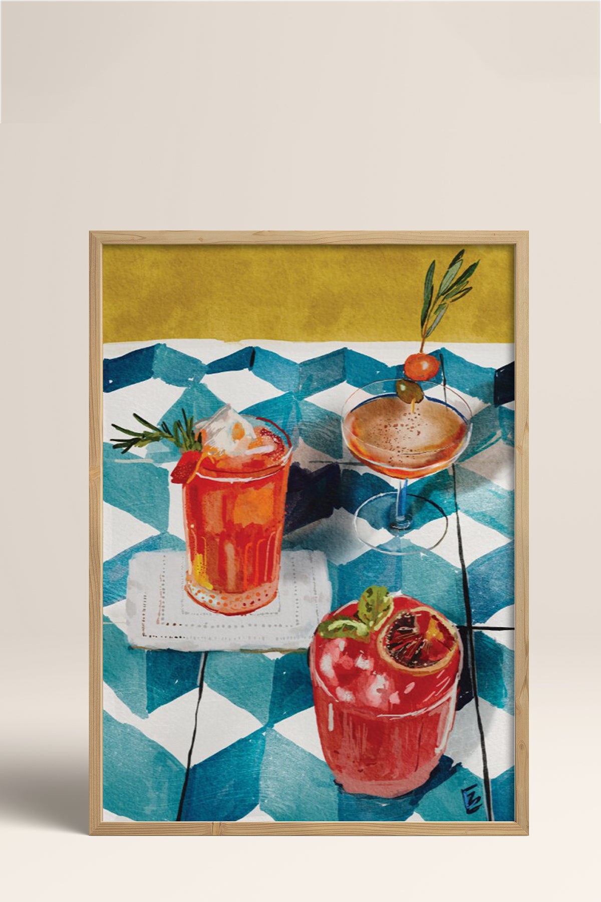 HOMEPACK Ahşap Çerçeveli Tablo Çerçeveli Poster Sanatsal Modern Duvar Dekoru BEK-8265