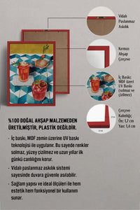 HOMEPACK Ahşap Çerçeveli Tablo Çerçeveli Poster Sanatsal Modern Duvar Dekoru BEK-8265