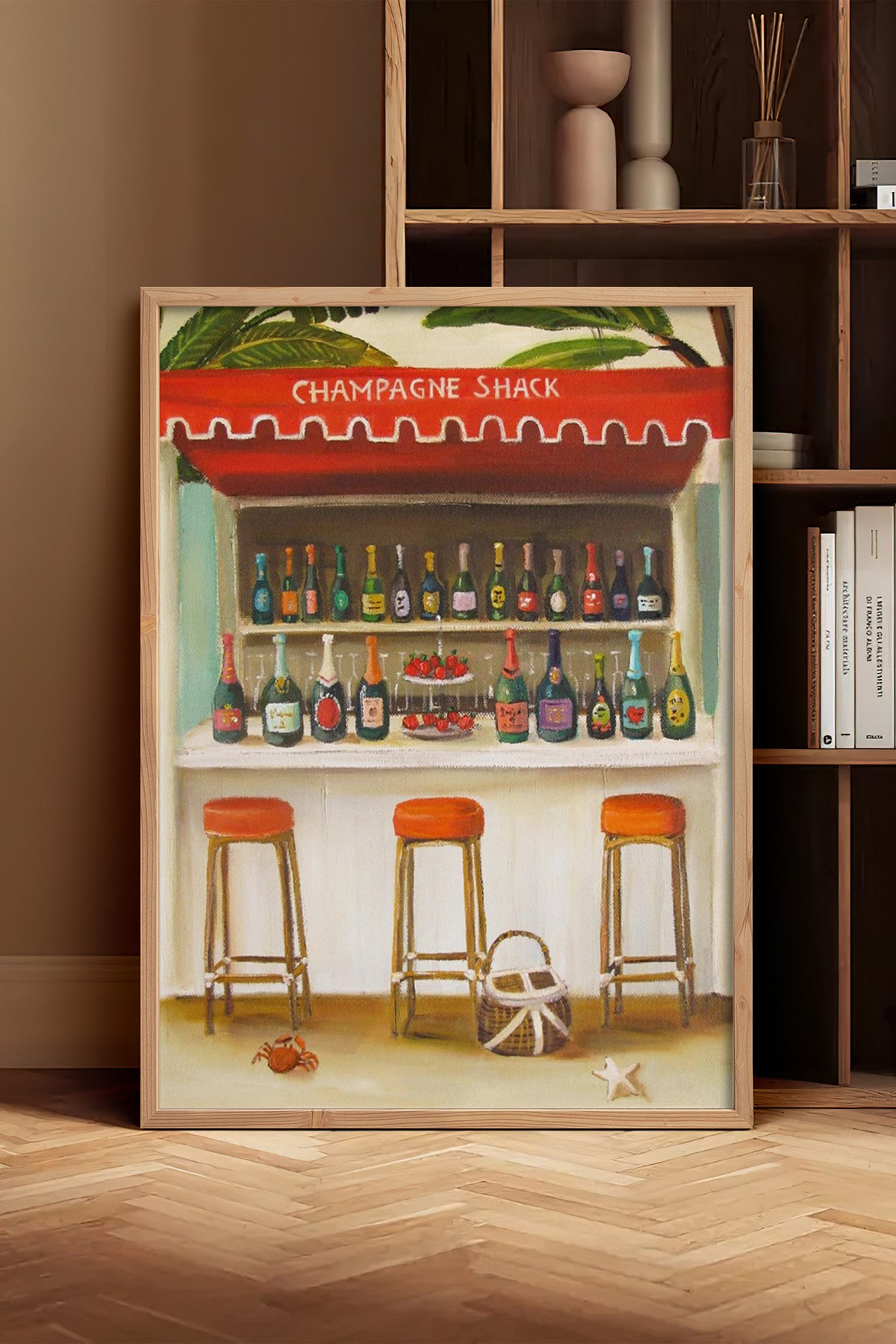 HOMEPACK Ahşap Çerçeveli Tablo Çerçeveli Poster Sanatsal Modern Duvar Dekoru BEK-8266