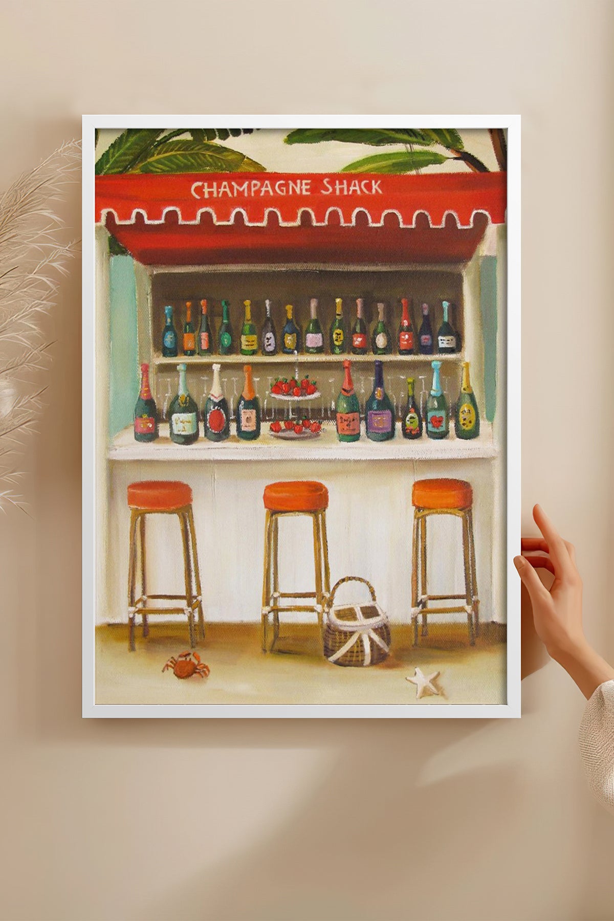 HOMEPACK Ahşap Çerçeveli Tablo Çerçeveli Poster Sanatsal Modern Duvar Dekoru BEK-8266