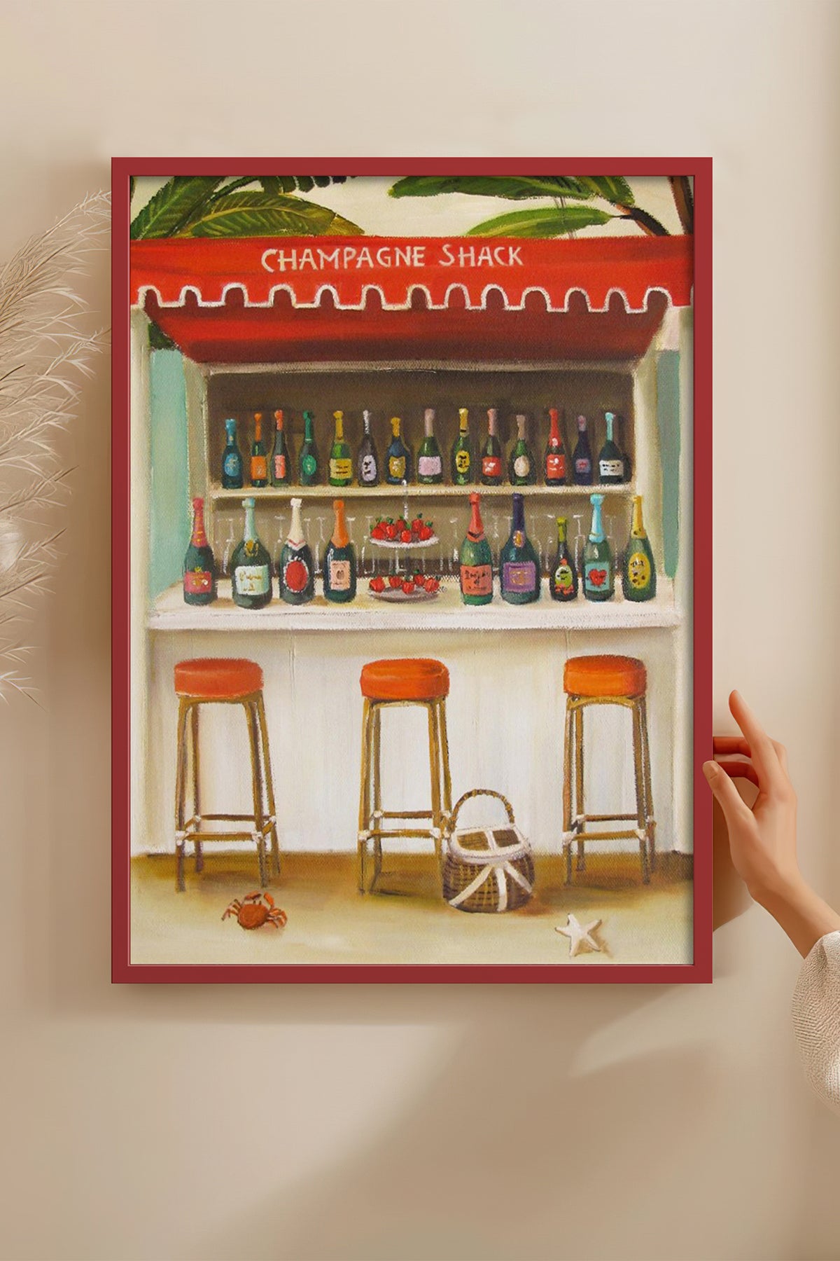 HOMEPACK Ahşap Çerçeveli Tablo Çerçeveli Poster Sanatsal Modern Duvar Dekoru BEK-8266