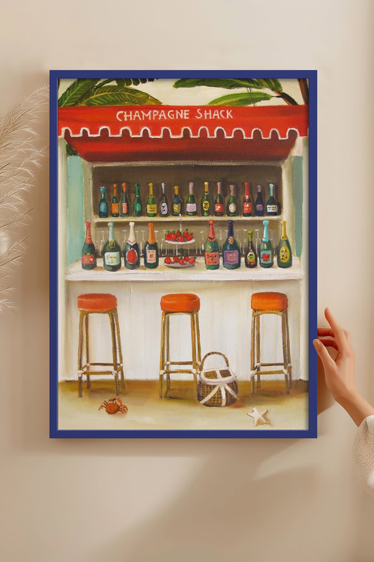 HOMEPACK Ahşap Çerçeveli Tablo Çerçeveli Poster Sanatsal Modern Duvar Dekoru BEK-8266