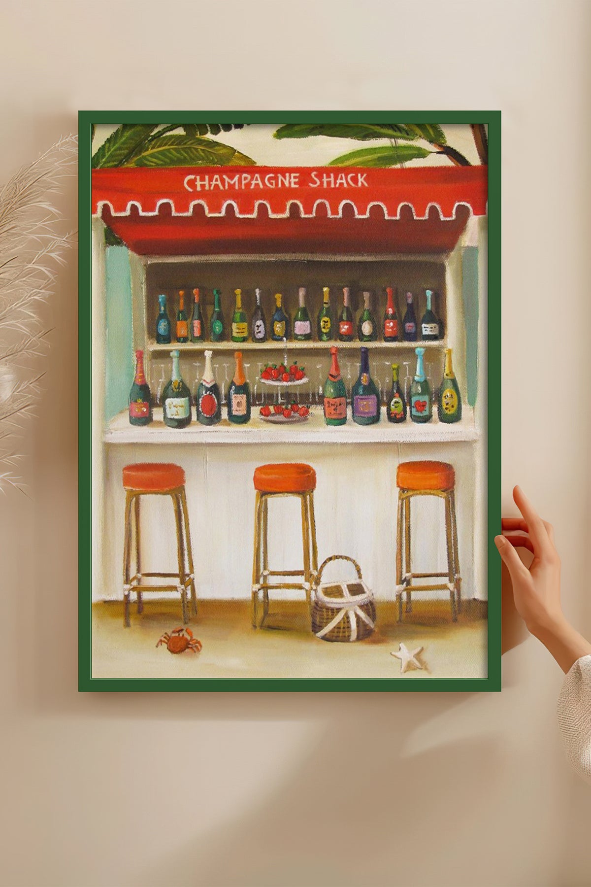 HOMEPACK Ahşap Çerçeveli Tablo Çerçeveli Poster Sanatsal Modern Duvar Dekoru BEK-8266
