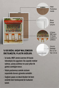 HOMEPACK Ahşap Çerçeveli Tablo Çerçeveli Poster Sanatsal Modern Duvar Dekoru BEK-8266