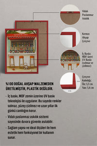 HOMEPACK Ahşap Çerçeveli Tablo Çerçeveli Poster Sanatsal Modern Duvar Dekoru BEK-8266