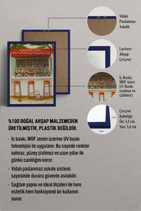 HOMEPACK Ahşap Çerçeveli Tablo Çerçeveli Poster Sanatsal Modern Duvar Dekoru BEK-8266