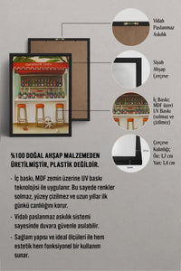 HOMEPACK Ahşap Çerçeveli Tablo Çerçeveli Poster Sanatsal Modern Duvar Dekoru BEK-8266