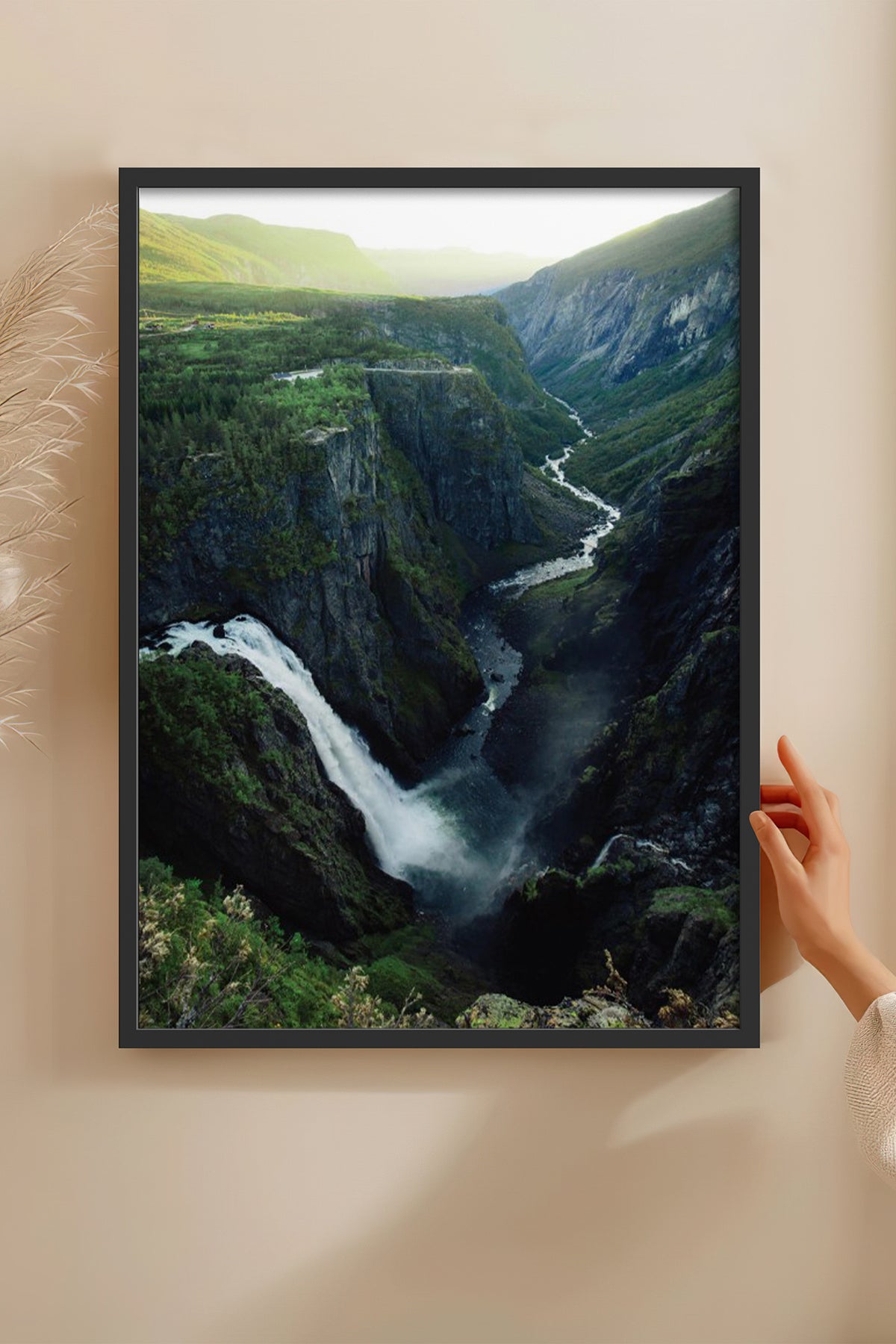 HOMEPACK Ahşap Çerçeveli Tablo Çerçeveli Poster Sanatsal Modern Duvar Dekoru BEK-8267