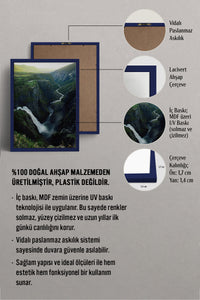 HOMEPACK Ahşap Çerçeveli Tablo Çerçeveli Poster Sanatsal Modern Duvar Dekoru BEK-8267