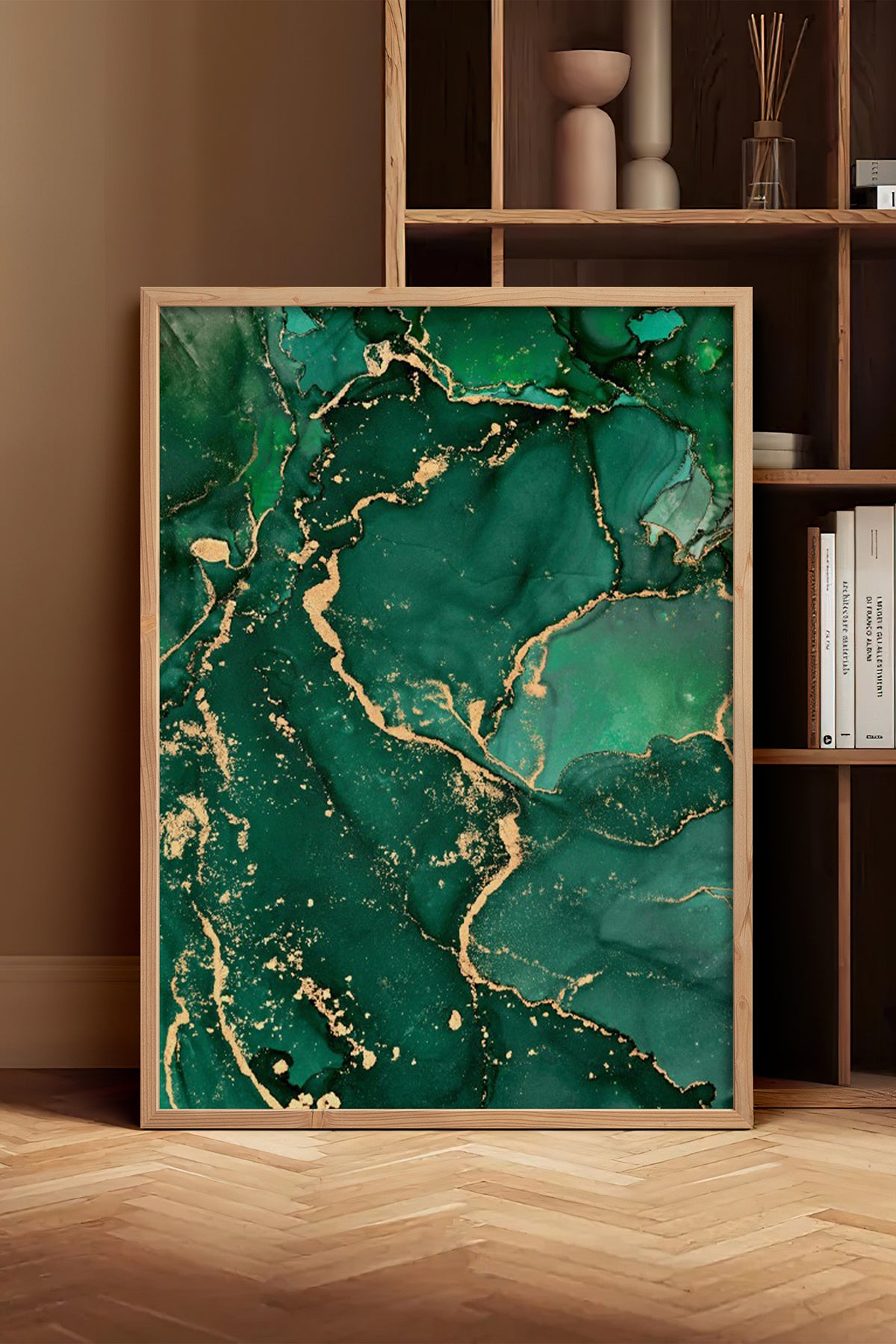 HOMEPACK Ahşap Çerçeveli Tablo Çerçeveli Poster Sanatsal Modern Duvar Dekoru BEK-8270