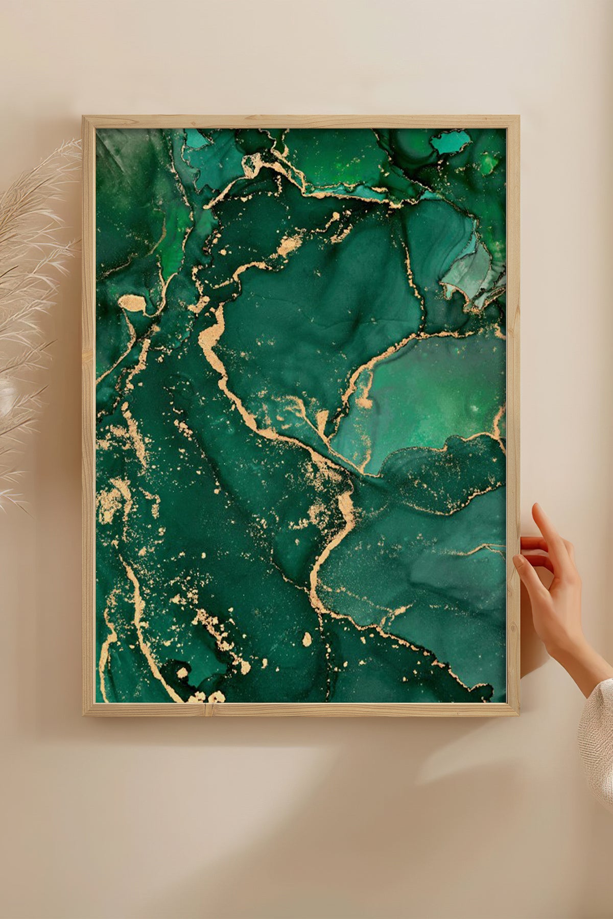 HOMEPACK Ahşap Çerçeveli Tablo Çerçeveli Poster Sanatsal Modern Duvar Dekoru BEK-8270