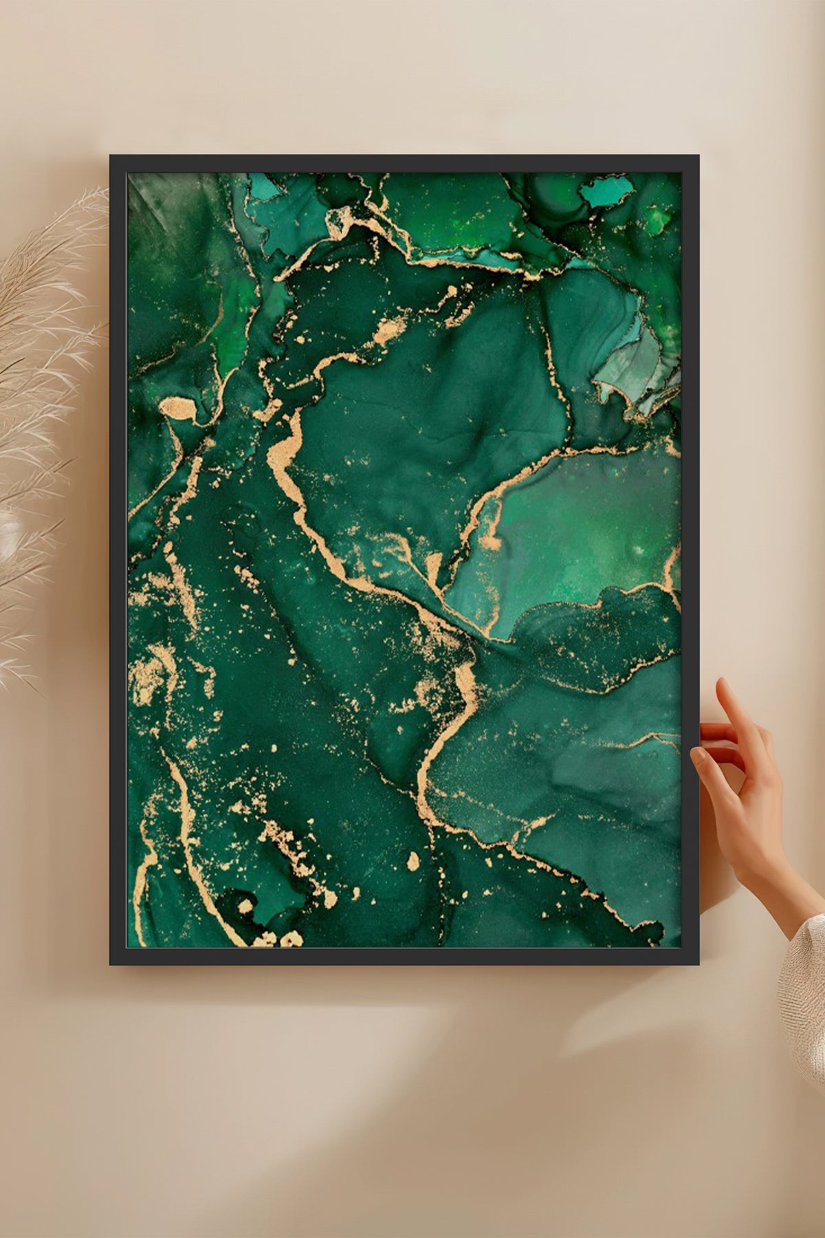 HOMEPACK Ahşap Çerçeveli Tablo Çerçeveli Poster Sanatsal Modern Duvar Dekoru BEK-8270