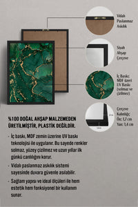 HOMEPACK Ahşap Çerçeveli Tablo Çerçeveli Poster Sanatsal Modern Duvar Dekoru BEK-8270