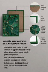 HOMEPACK Ahşap Çerçeveli Tablo Çerçeveli Poster Sanatsal Modern Duvar Dekoru BEK-8270
