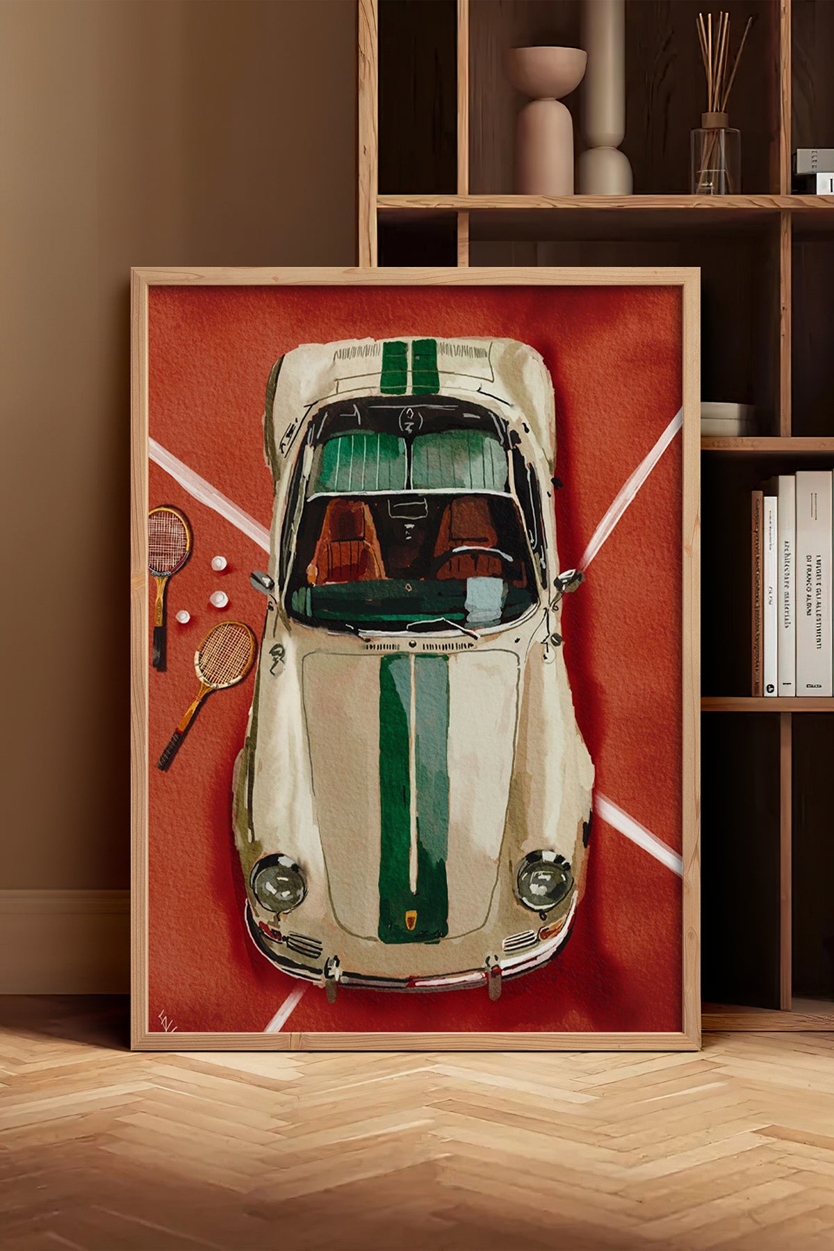 HOMEPACK Ahşap Çerçeveli Tablo Çerçeveli Poster Sanatsal Modern Duvar Dekoru BEK-8271