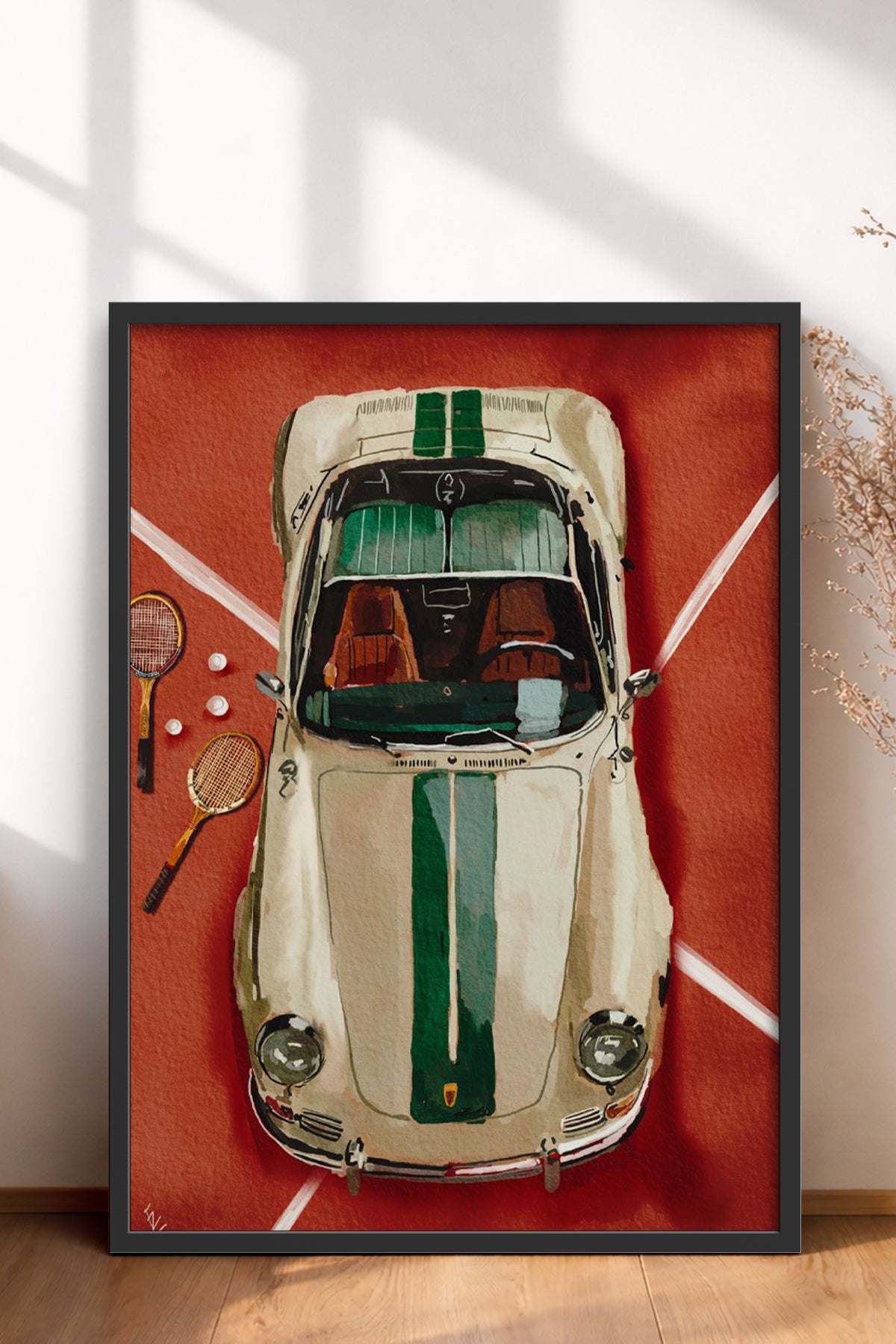 HOMEPACK Ahşap Çerçeveli Tablo Çerçeveli Poster Sanatsal Modern Duvar Dekoru BEK-8271