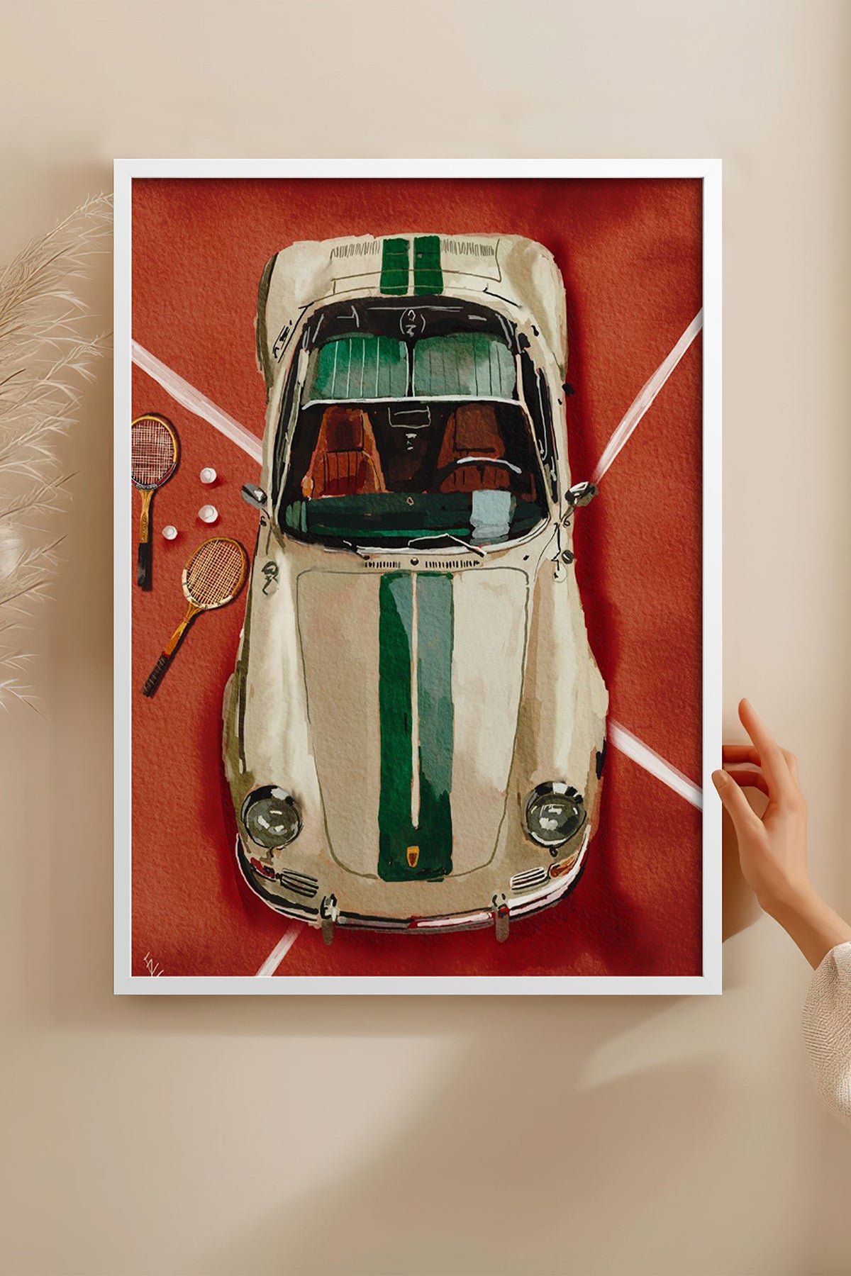 HOMEPACK Ahşap Çerçeveli Tablo Çerçeveli Poster Sanatsal Modern Duvar Dekoru BEK-8271