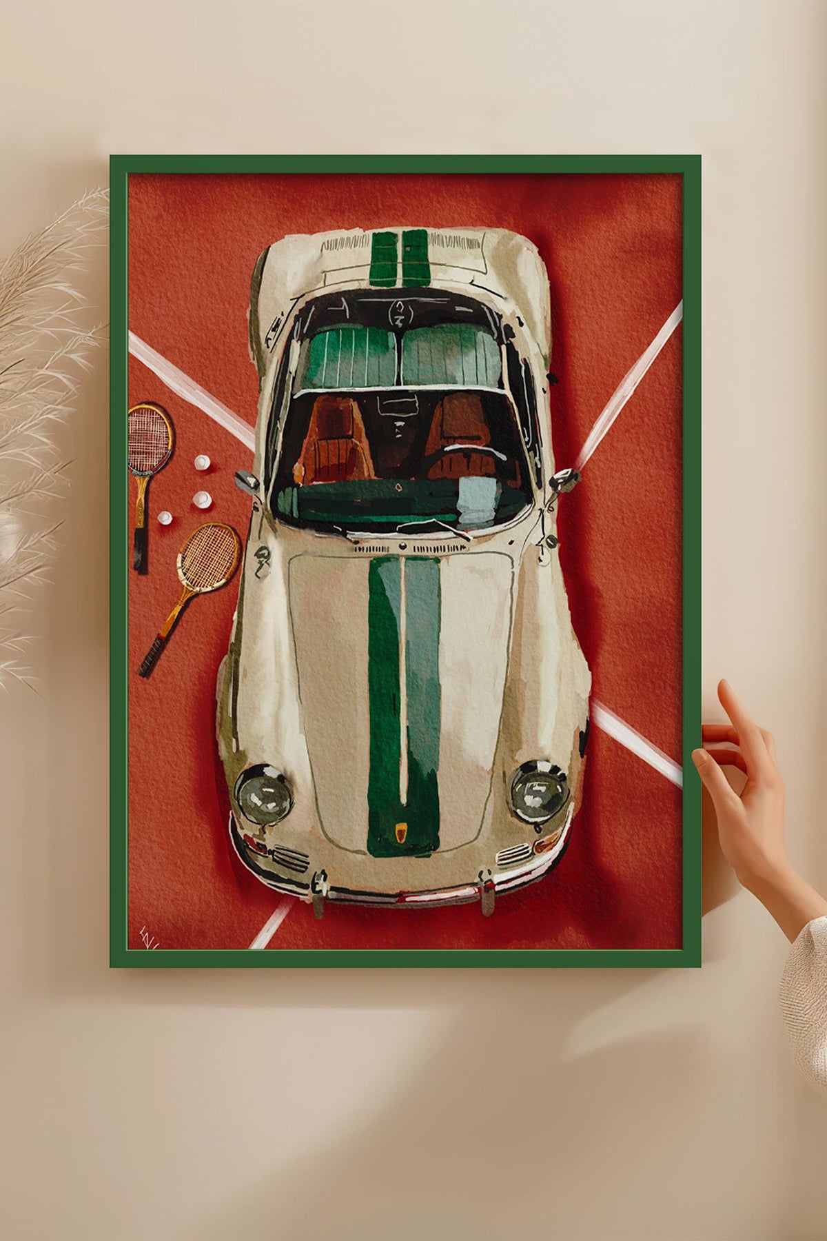 HOMEPACK Ahşap Çerçeveli Tablo Çerçeveli Poster Sanatsal Modern Duvar Dekoru BEK-8271