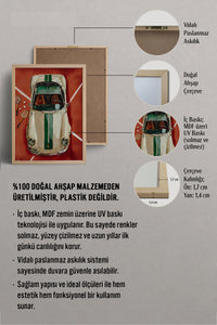 HOMEPACK Ahşap Çerçeveli Tablo Çerçeveli Poster Sanatsal Modern Duvar Dekoru BEK-8271