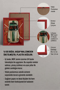 HOMEPACK Ahşap Çerçeveli Tablo Çerçeveli Poster Sanatsal Modern Duvar Dekoru BEK-8271