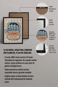 HOMEPACK Ahşap Çerçeveli Tablo Çerçeveli Poster Sanatsal Modern Duvar Dekoru BEK-8272