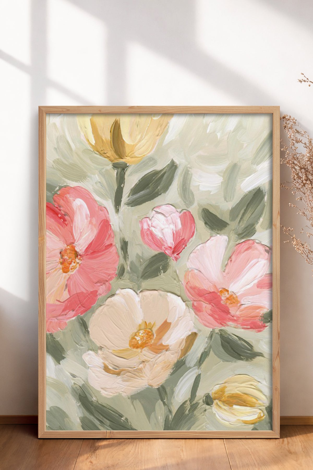 HOMEPACK Ahşap Çerçeveli Tablo Çerçeveli Poster Sanatsal Modern Duvar Dekoru BEK-8273