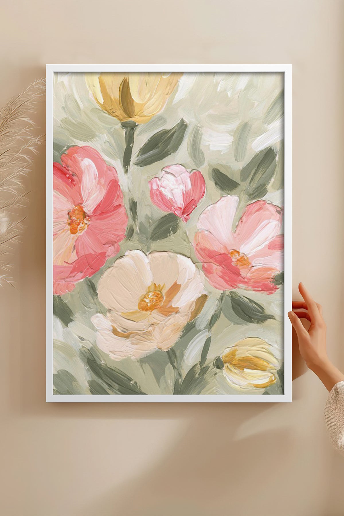 HOMEPACK Ahşap Çerçeveli Tablo Çerçeveli Poster Sanatsal Modern Duvar Dekoru BEK-8273