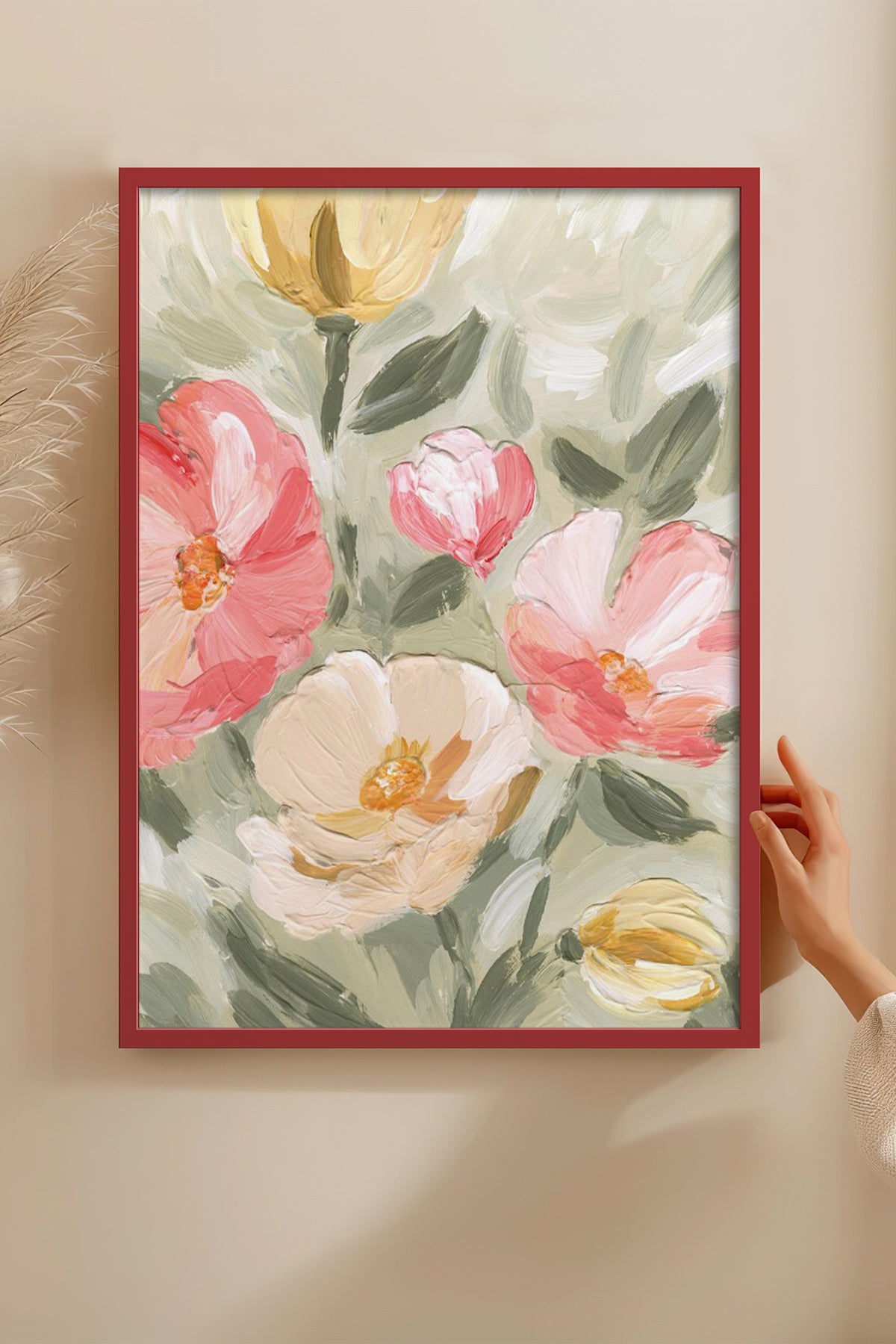 HOMEPACK Ahşap Çerçeveli Tablo Çerçeveli Poster Sanatsal Modern Duvar Dekoru BEK-8273
