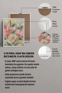HOMEPACK Ahşap Çerçeveli Tablo Çerçeveli Poster Sanatsal Modern Duvar Dekoru BEK-8273