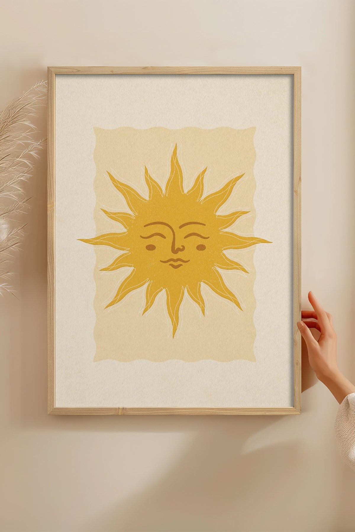 HOMEPACK Ahşap Çerçeveli Tablo Çerçeveli Poster Sanatsal Modern Duvar Dekoru BEK-8274