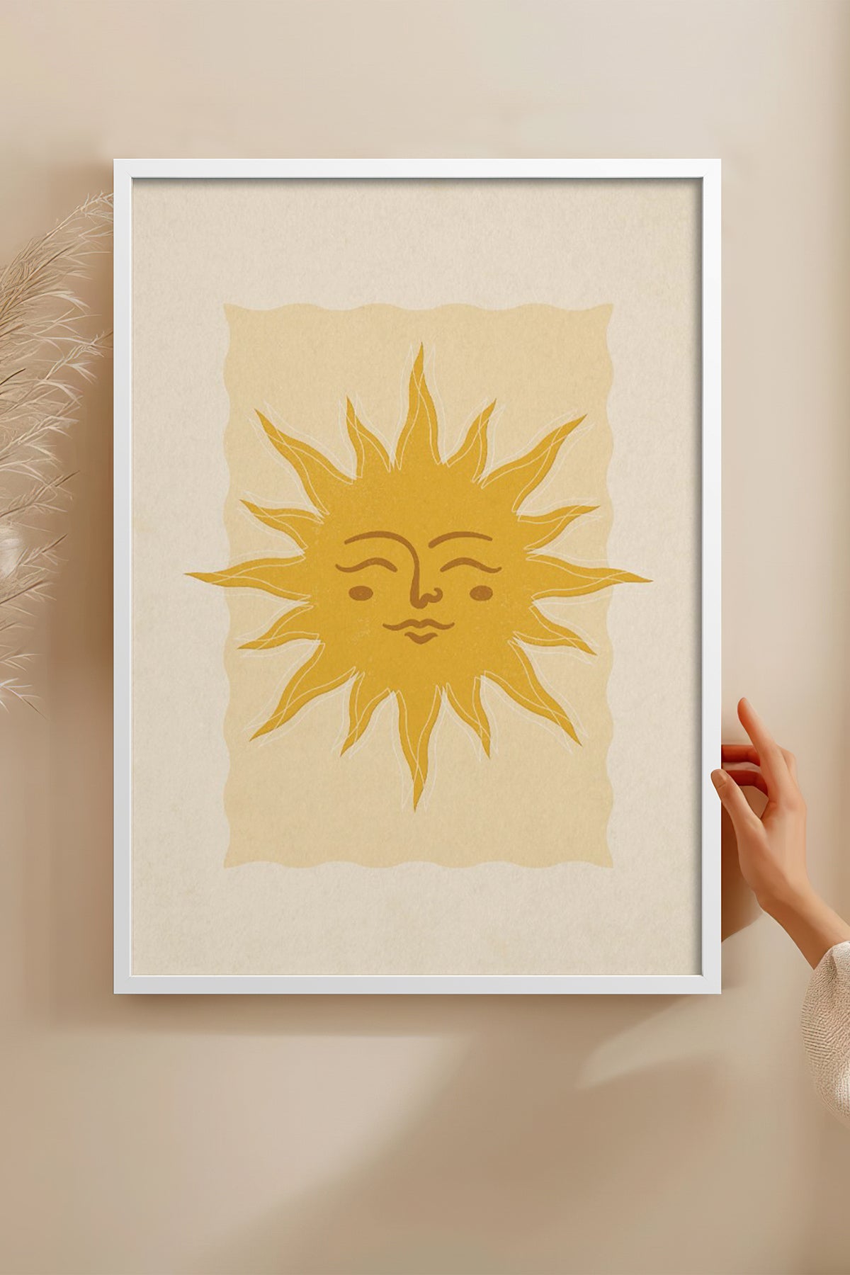 HOMEPACK Ahşap Çerçeveli Tablo Çerçeveli Poster Sanatsal Modern Duvar Dekoru BEK-8274